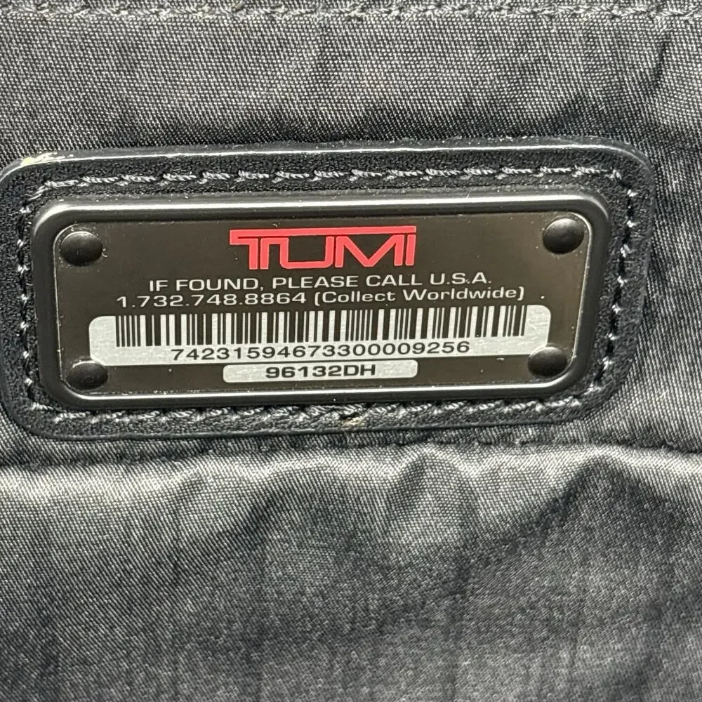 Tumi Alpha Organizer Black Leather Portfolio Briefcase Carry-On NWOT Monogrammed